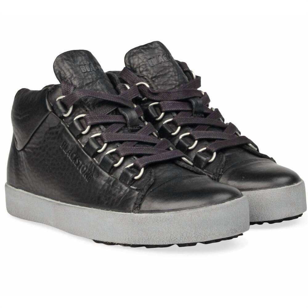 NEW BLACKSTONE men's km02 leather sneaker shoe in black